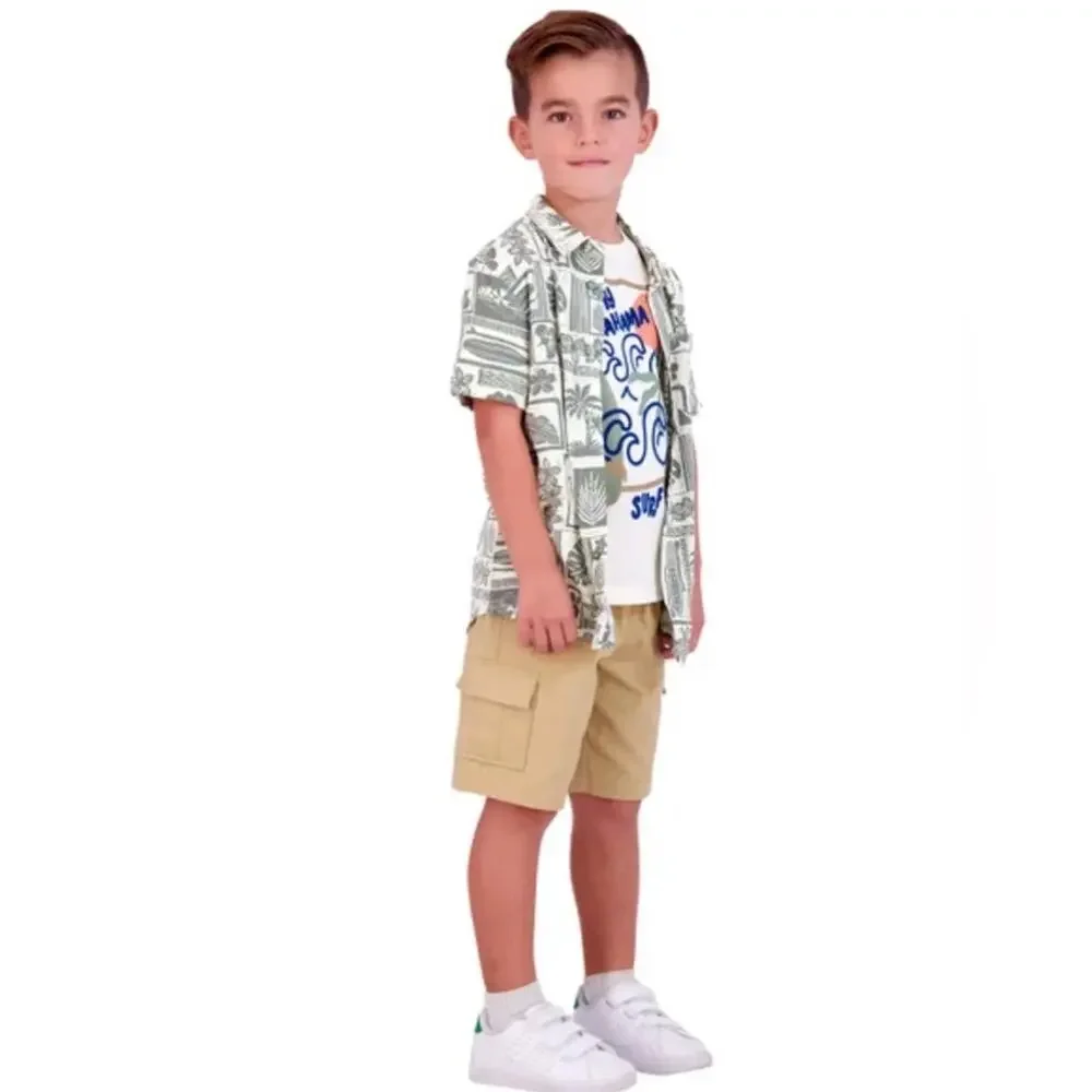 Tommy Bahama Boy’s Tropical Shirts Cargo Shorts Size 6 NWT